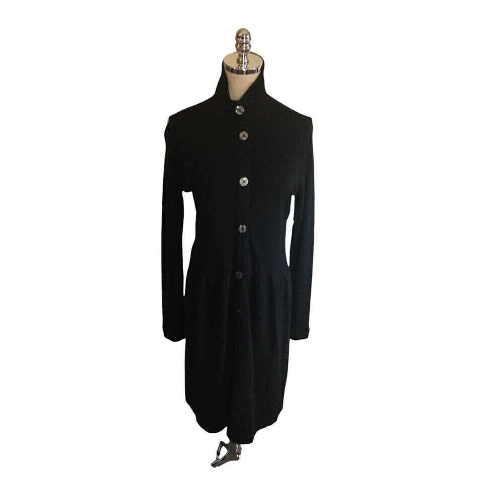 Russ Berens Sweater Dress Women's Size Medium Button Up Long Sleeve Maxi